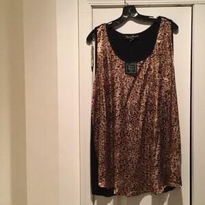Mercer & mason 3x animal print tank top NWT